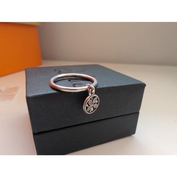 Pandora “Tree of Life” Dangle Ring – Sterling Silver – Size 50 – NWOB - Picture 2 of 5
